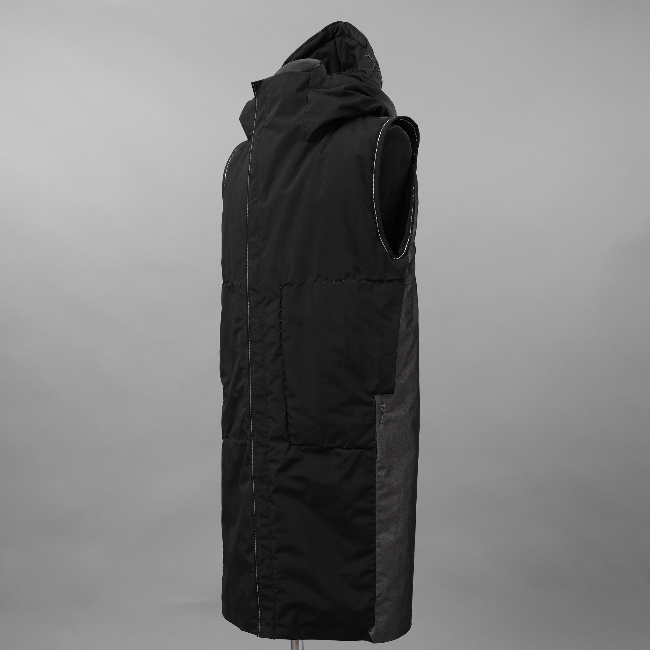 未使用品 taichi murakami タイチムラカミ / 24AW HIGHNECK LONG VEST PRIMALOFT ハイネックベスト プリマロフト ベスト / 23261004 / size 6 (BLACK × GRAY)