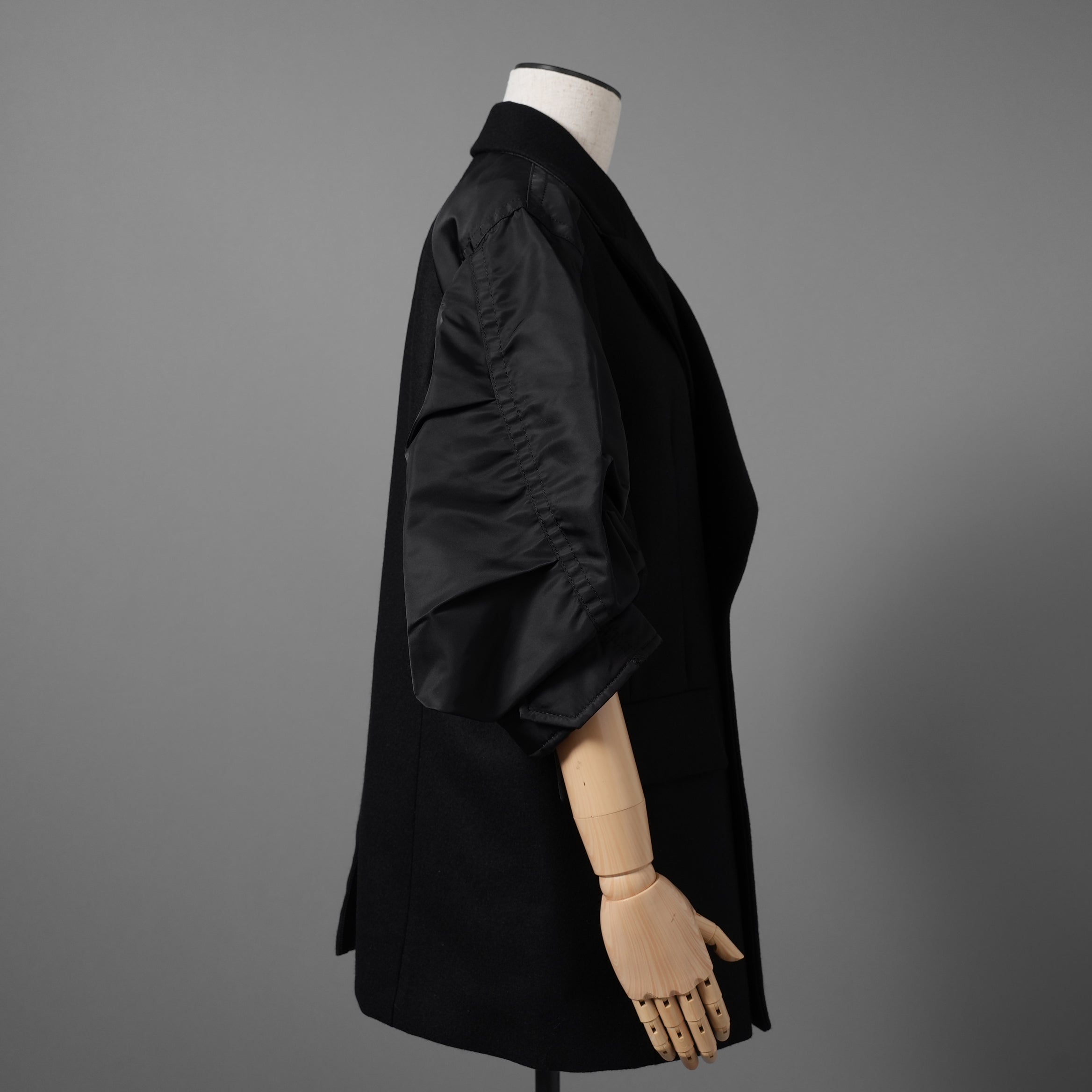 未使用 sacai サカイ / 23AW Wool Melton x Nylon Twill Jacket ウールメルトン×ナイロンツイル ジャケット / 23-06925 / size 1 (BLACK) レディース