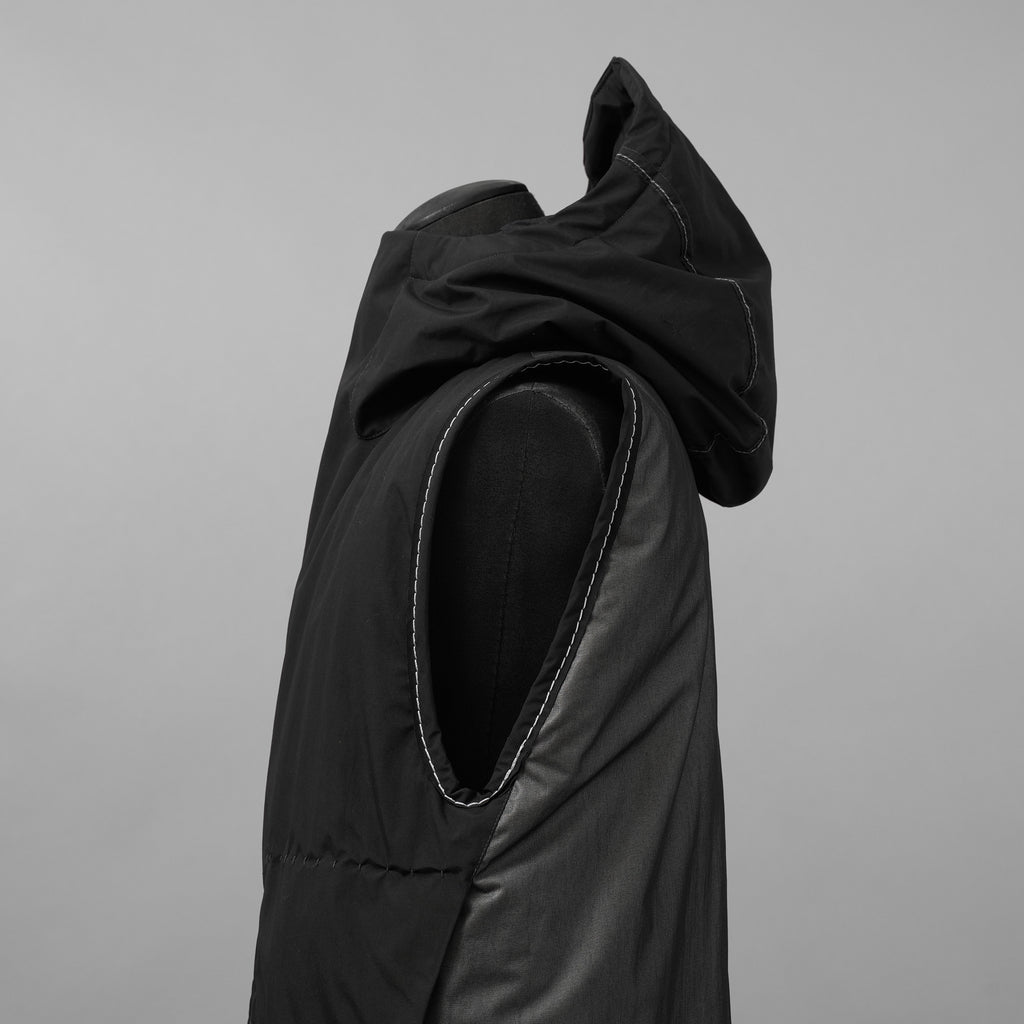 未使用品 taichi murakami タイチムラカミ / 24AW HIGHNECK LONG VEST PRIMALOFT ハイネックベスト プリマロフト ベスト / 23261004 / size 6 (BLACK × GRAY)