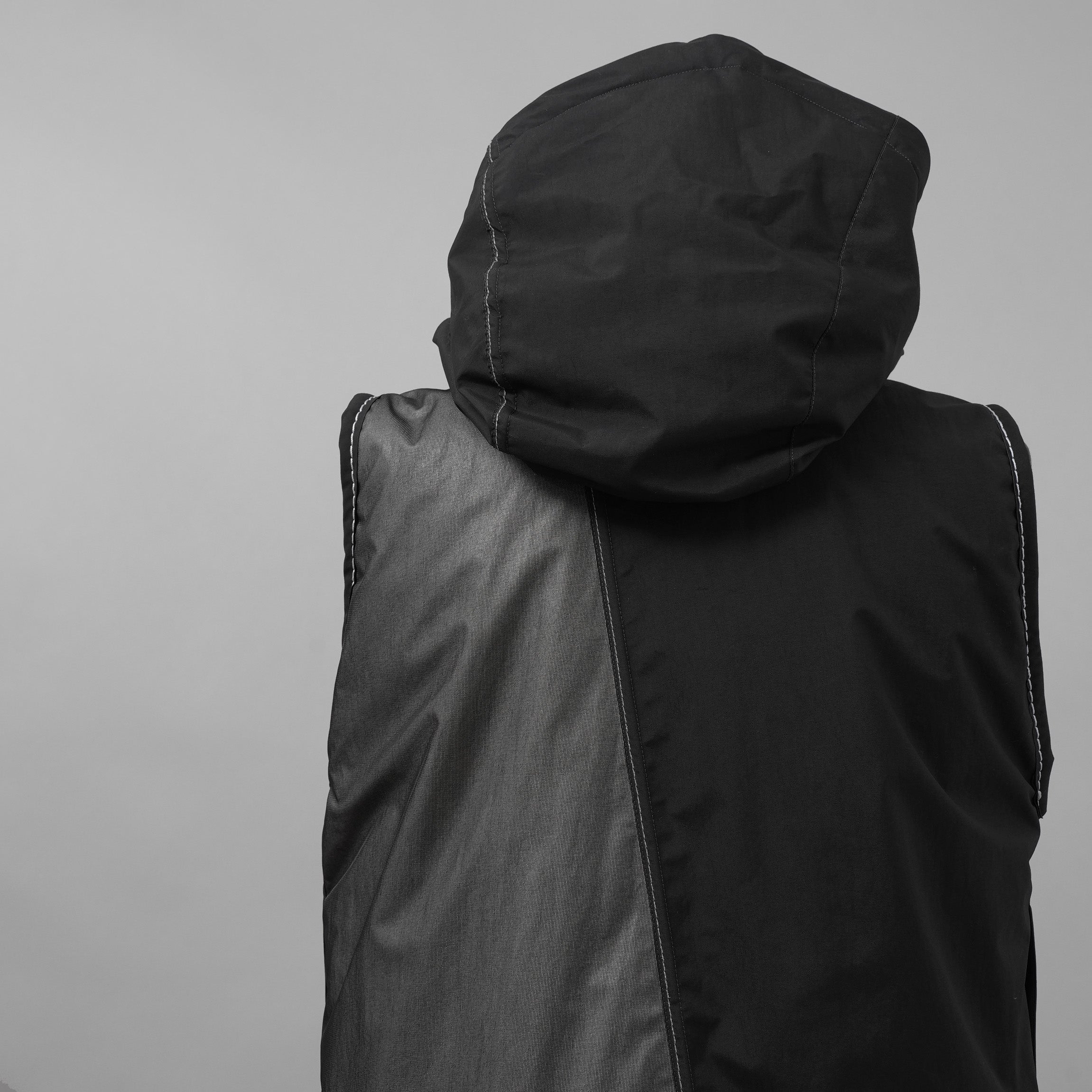 未使用品 taichi murakami タイチムラカミ / 24AW HIGHNECK LONG VEST PRIMALOFT ハイネックベスト プリマロフト ベスト / 23261004 / size 6 (BLACK × GRAY)