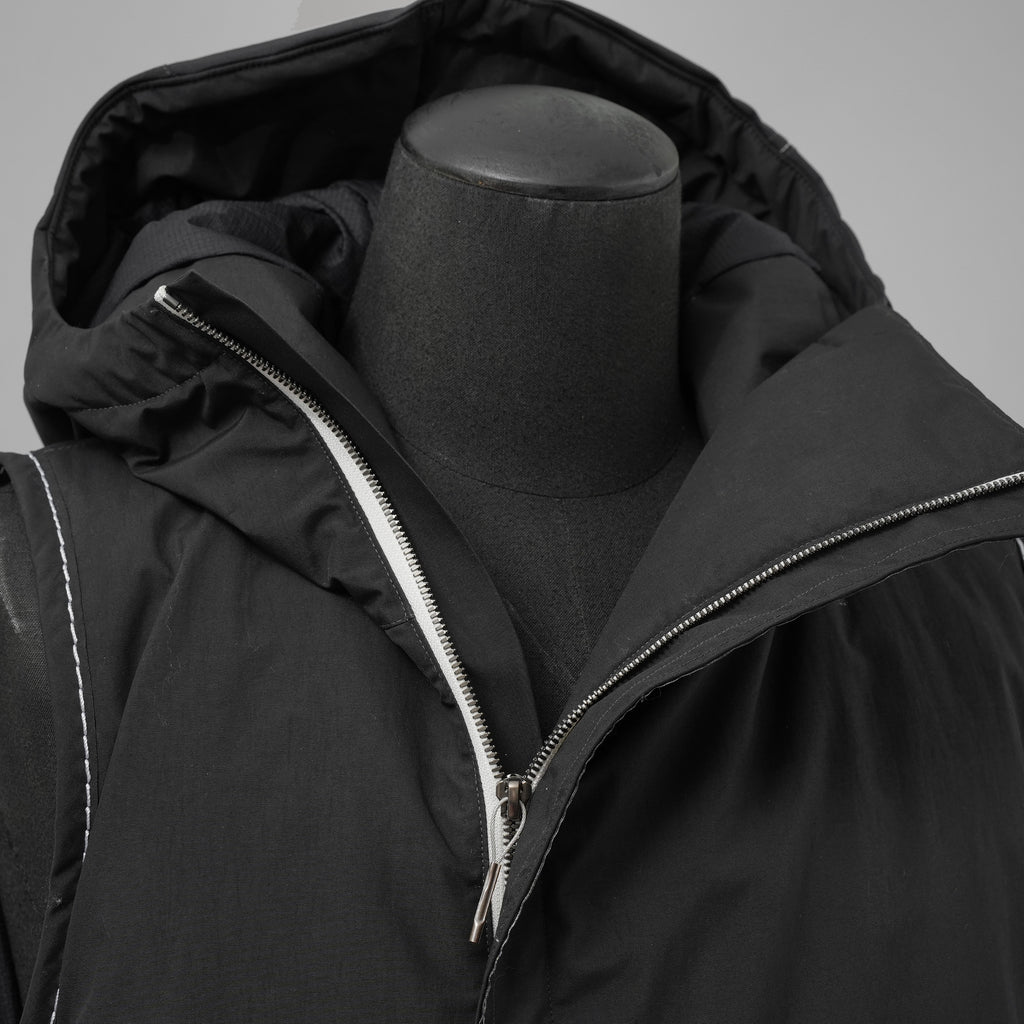 未使用品 taichi murakami タイチムラカミ / 24AW HIGHNECK LONG VEST PRIMALOFT ハイネックベスト プリマロフト ベスト / 23261004 / size 6 (BLACK × GRAY)