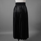 sacai サカイ/ 21SS / 異素材ドッキング プリーツスカート ロング イージーウエスト / 21-05399 /size1 (BLACK)