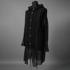 blackmeans ブラックミーンズ / 24SS 美品 メッシュ フーデット ロング ジャケット / 945-79GT-96-1 / size 3 (BLACK)