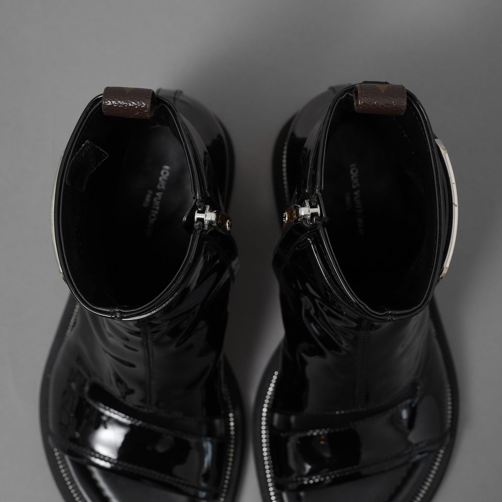 Louis Vuitton ルイヴィトン / 22SS ムーンライト ライン アンクルブーツ シューズ / NL1221 / size 36(23cm)  BLACK レディース