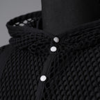 blackmeans ブラックミーンズ / 24SS 美品 メッシュ フーデット ロング ジャケット / 945-79GT-96-1 / size 3 (BLACK)