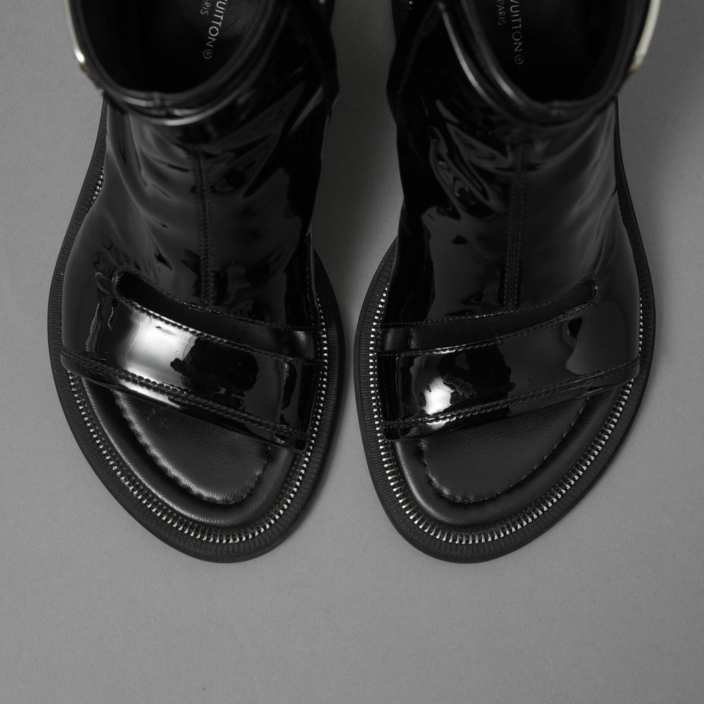 Louis Vuitton ルイヴィトン / 22SS ムーンライト ライン アンクルブーツ シューズ / NL1221 / size 36(23cm)  BLACK レディース