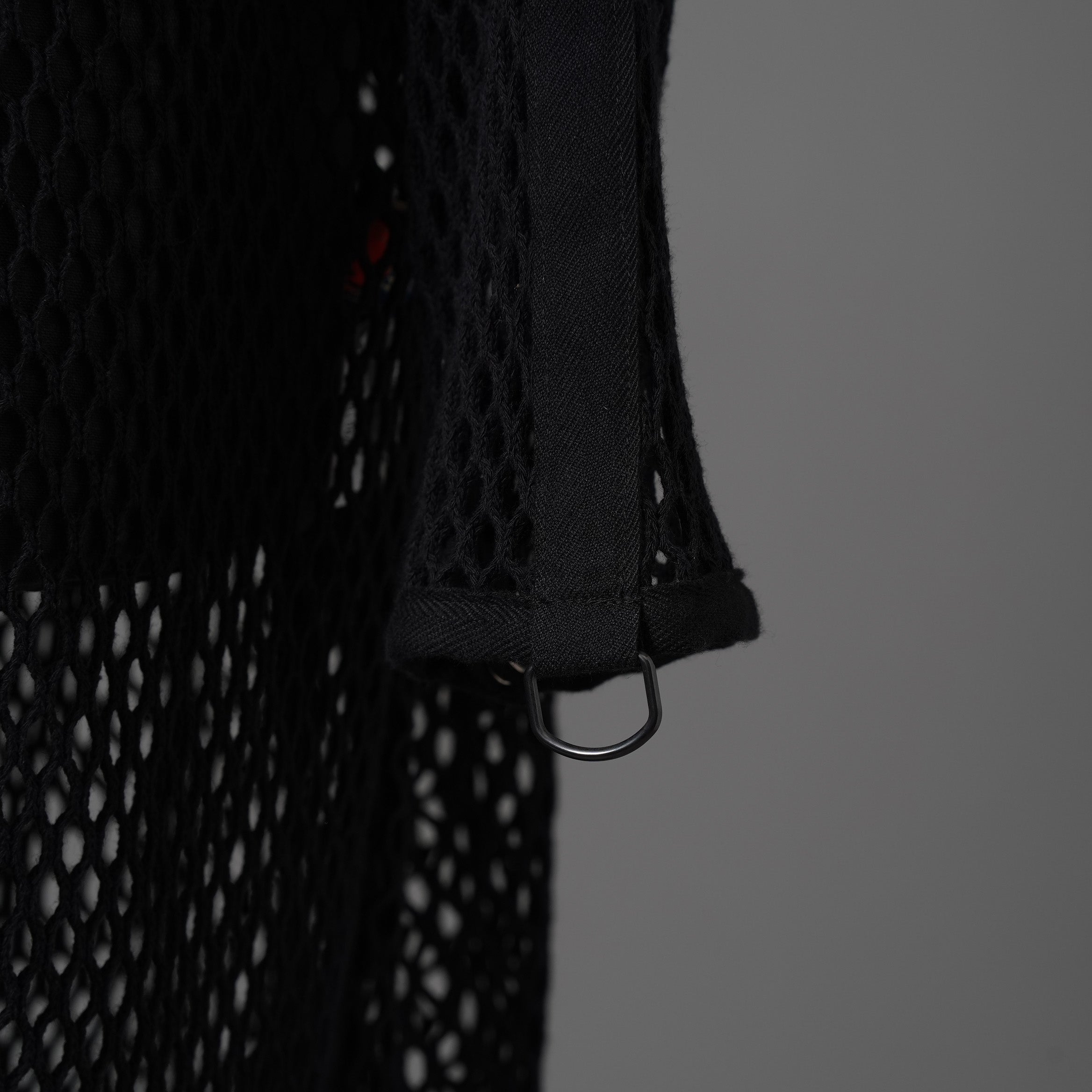 blackmeans ブラックミーンズ / 24SS 美品 メッシュ フーデット ロング ジャケット / 945-79GT-96-1 / size 3 (BLACK)
