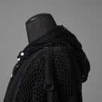 blackmeans ブラックミーンズ / 24SS 美品 メッシュ フーデット ロング ジャケット / 945-79GT-96-1 / size 3 (BLACK)