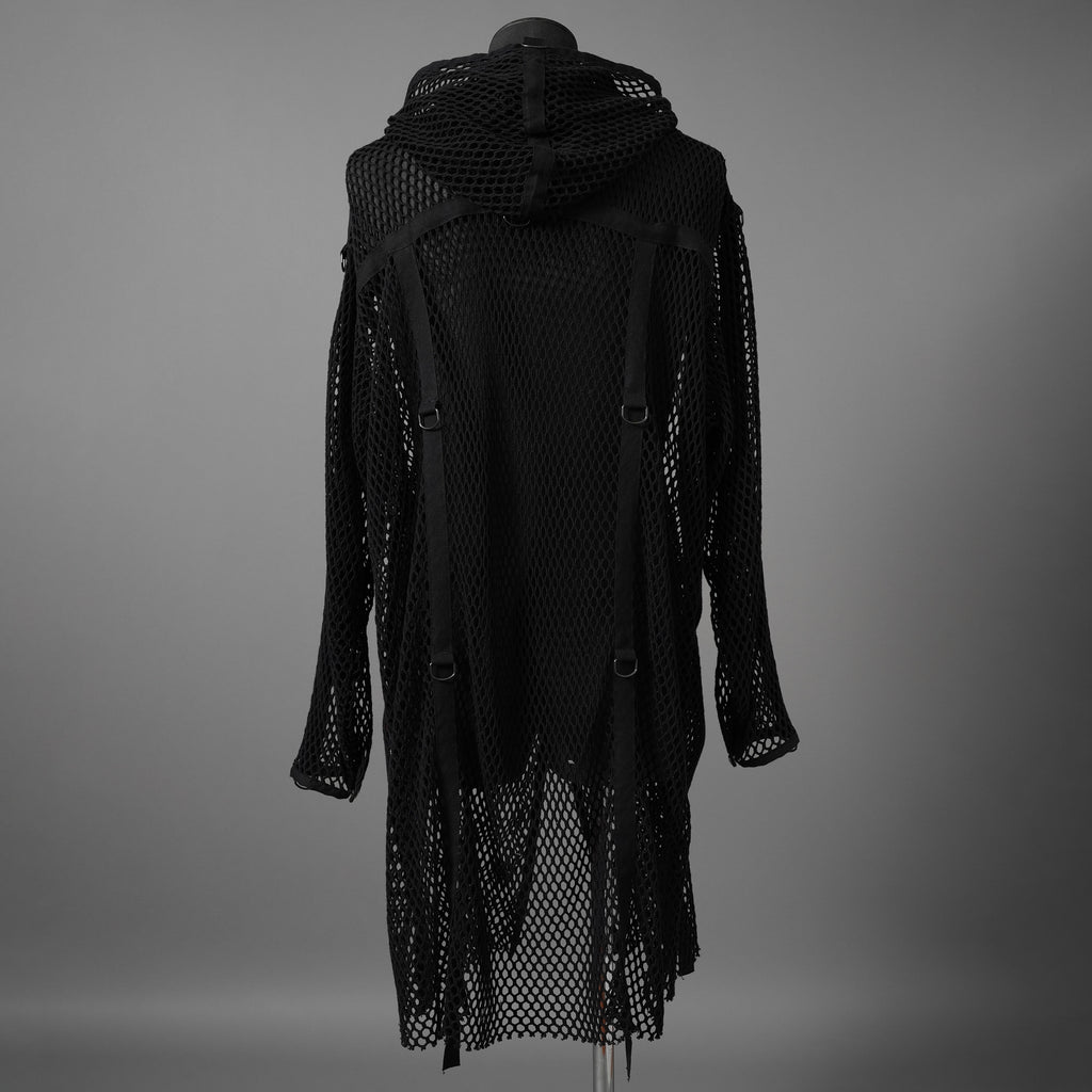 blackmeans ブラックミーンズ / 24SS 美品 メッシュ フーデット ロング ジャケット / 945-79GT-96-1 / size 3 (BLACK)