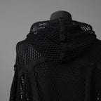 blackmeans ブラックミーンズ / 24SS 美品 メッシュ フーデット ロング ジャケット / 945-79GT-96-1 / size 3 (BLACK)