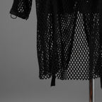 blackmeans ブラックミーンズ / 24SS 美品 メッシュ フーデット ロング ジャケット / 945-79GT-96-1 / size 3 (BLACK)