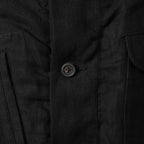 ZIGGY CHEN ジギーチェン / 24AW 美品 Stand Collar Long Shirt / リネン 長袖シャツ / OM2430722 /size 44 （BLACK）