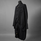 ZIGGY CHEN ジギーチェン / 24AW 美品 Stand Collar Long Shirt / リネン 長袖シャツ / OM2430722 /size 44 （BLACK）