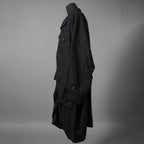 ZIGGY CHEN ジギーチェン / 24AW 美品 Stand Collar Long Shirt / リネン 長袖シャツ / OM2430722 /size 44 （BLACK）