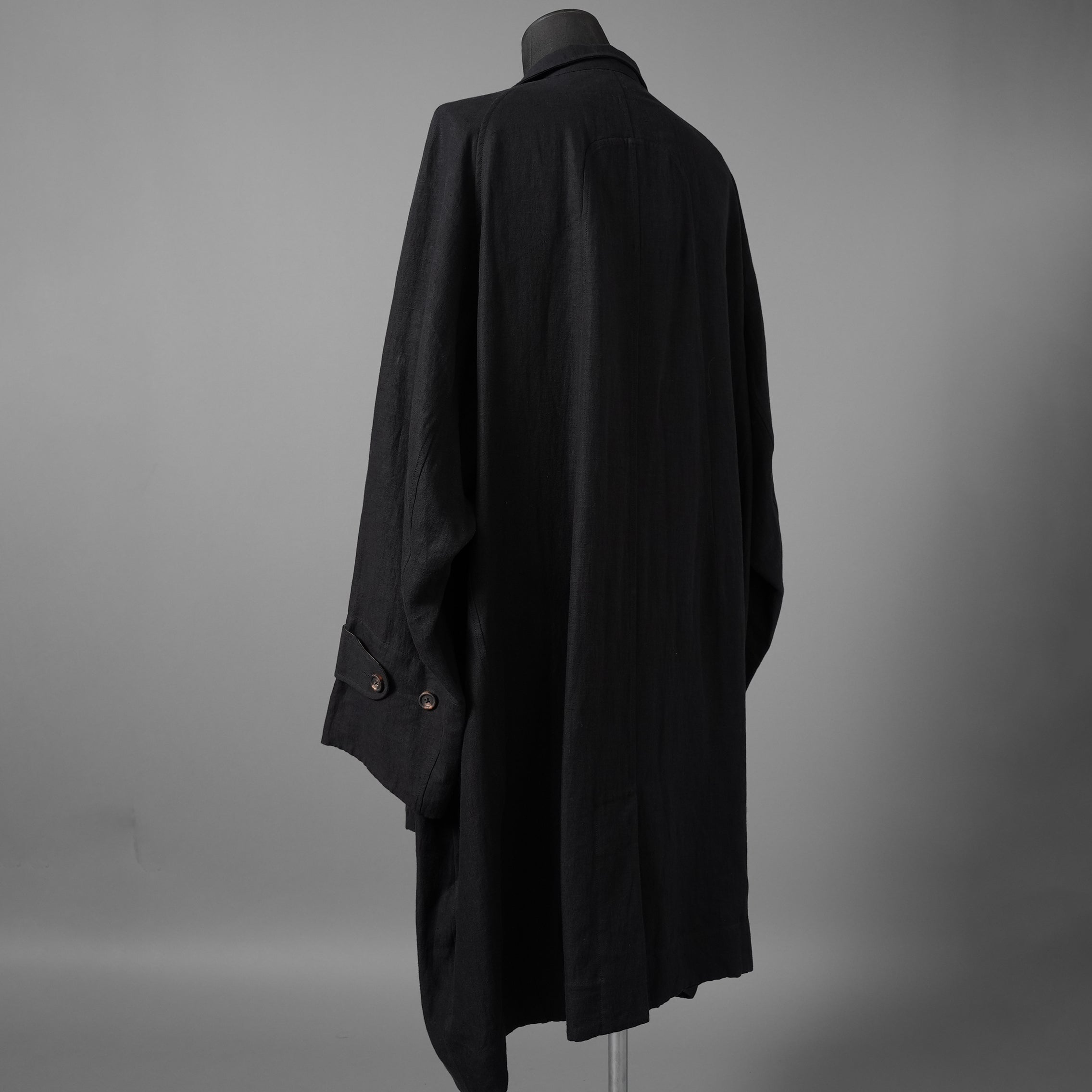 ZIGGY CHEN ジギーチェン / 24AW 美品 Stand Collar Long Shirt / リネン 長袖シャツ / OM2430722 /size 44 （BLACK）