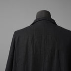 ZIGGY CHEN ジギーチェン / 24AW 美品 Stand Collar Long Shirt / リネン 長袖シャツ / OM2430722 /size 44 （BLACK）