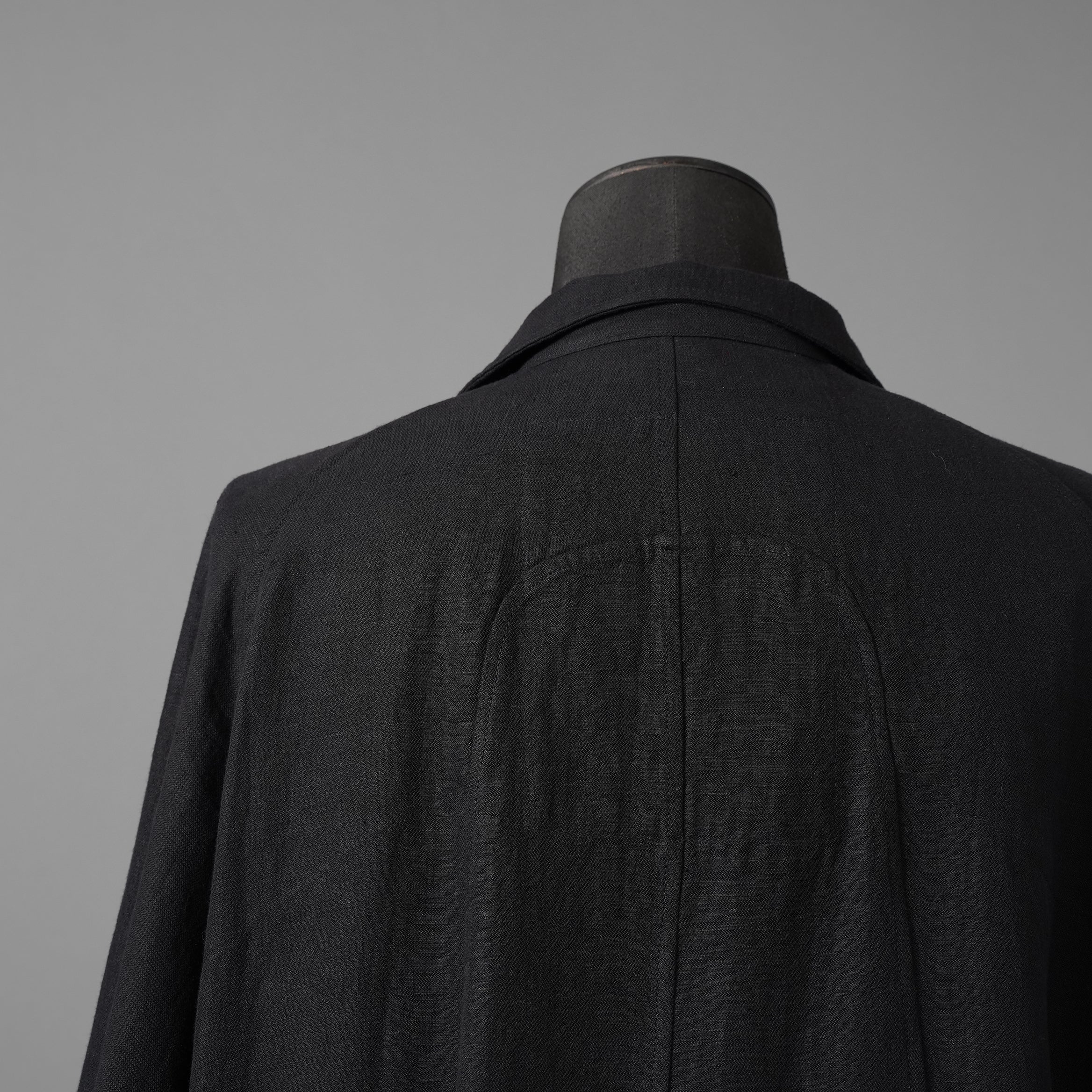 ZIGGY CHEN ジギーチェン / 24AW 美品 Stand Collar Long Shirt / リネン 長袖シャツ / OM2430722 /size 44 （BLACK）