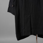 ZIGGY CHEN ジギーチェン / 24AW 美品 Stand Collar Long Shirt / リネン 長袖シャツ / OM2430722 /size 44 （BLACK）