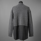 INSCRIRE アンスクリア / 25AW 美品 HYBRID JACKET カーディガン ジャケット / 125AW-JK52 / size 2 (GREYxCHARCOAL) ユニセックス