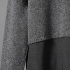 INSCRIRE アンスクリア / 25AW 美品 HYBRID JACKET カーディガン ジャケット / 125AW-JK52 / size 2 (GREYxCHARCOAL) ユニセックス