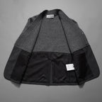 INSCRIRE アンスクリア / 25AW 美品 HYBRID JACKET カーディガン ジャケット / 125AW-JK52 / size 2 (GREYxCHARCOAL) ユニセックス