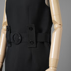 LOUIS VUITTON ルイヴィトン / 20AW 美品 モノグラム ノースリーブ ワンピース / RW202W / size 34 (BLACK) レディース