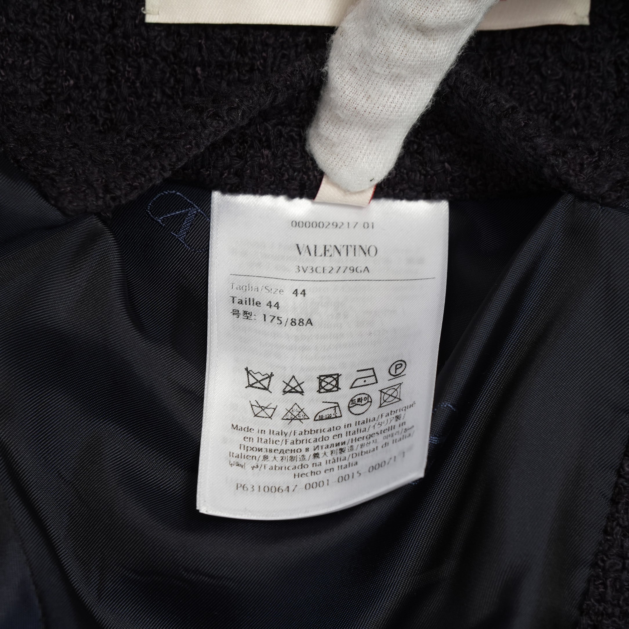 Valentino Garavani ヴァレンティノ ガラヴァーニ / 美品 23SS ロゴ シグネチャー ツイード ジャケット / 3V3CE2779GA / size 44 (NAVY)