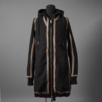 希少 BORIS BIDJAN SABERI ボリスビジャンサベリ / HYBRID ZIPPER3.1 ST  long Hooded Zip Jacket - Reversible - Seam Taped - Object Dyed / FKU10001 + FTO00002 / ロング フーディー ジャケット / size S (BLACK）