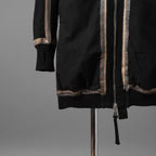 希少 BORIS BIDJAN SABERI ボリスビジャンサベリ / HYBRID ZIPPER3.1 ST  long Hooded Zip Jacket - Reversible - Seam Taped - Object Dyed / FKU10001 + FTO00002 / ロング フーディー ジャケット / size S (BLACK）