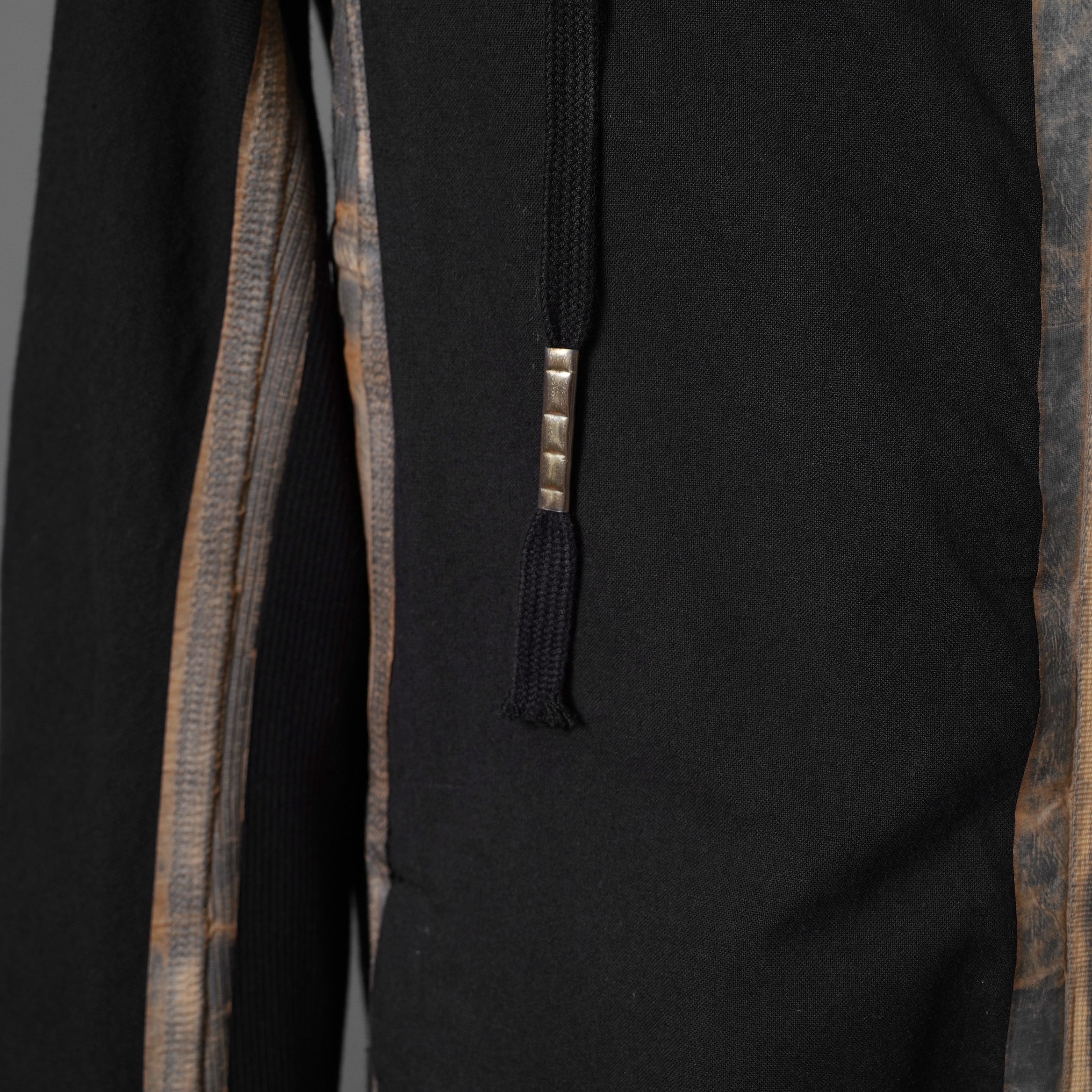 希少 BORIS BIDJAN SABERI ボリスビジャンサベリ / HYBRID ZIPPER3.1 ST  long Hooded Zip Jacket - Reversible - Seam Taped - Object Dyed / FKU10001 + FTO00002 / ロング フーディー ジャケット / size S (BLACK）