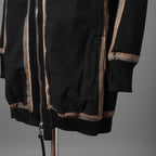 希少 BORIS BIDJAN SABERI ボリスビジャンサベリ / HYBRID ZIPPER3.1 ST  long Hooded Zip Jacket - Reversible - Seam Taped - Object Dyed / FKU10001 + FTO00002 / ロング フーディー ジャケット / size S (BLACK）