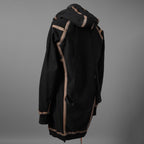 希少 BORIS BIDJAN SABERI ボリスビジャンサベリ / HYBRID ZIPPER3.1 ST  long Hooded Zip Jacket - Reversible - Seam Taped - Object Dyed / FKU10001 + FTO00002 / ロング フーディー ジャケット / size S (BLACK）