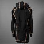 希少 BORIS BIDJAN SABERI ボリスビジャンサベリ / HYBRID ZIPPER3.1 ST  long Hooded Zip Jacket - Reversible - Seam Taped - Object Dyed / FKU10001 + FTO00002 / ロング フーディー ジャケット / size S (BLACK）