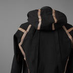 希少 BORIS BIDJAN SABERI ボリスビジャンサベリ / HYBRID ZIPPER3.1 ST  long Hooded Zip Jacket - Reversible - Seam Taped - Object Dyed / FKU10001 + FTO00002 / ロング フーディー ジャケット / size S (BLACK）