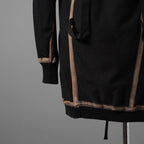 希少 BORIS BIDJAN SABERI ボリスビジャンサベリ / HYBRID ZIPPER3.1 ST  long Hooded Zip Jacket - Reversible - Seam Taped - Object Dyed / FKU10001 + FTO00002 / ロング フーディー ジャケット / size S (BLACK）