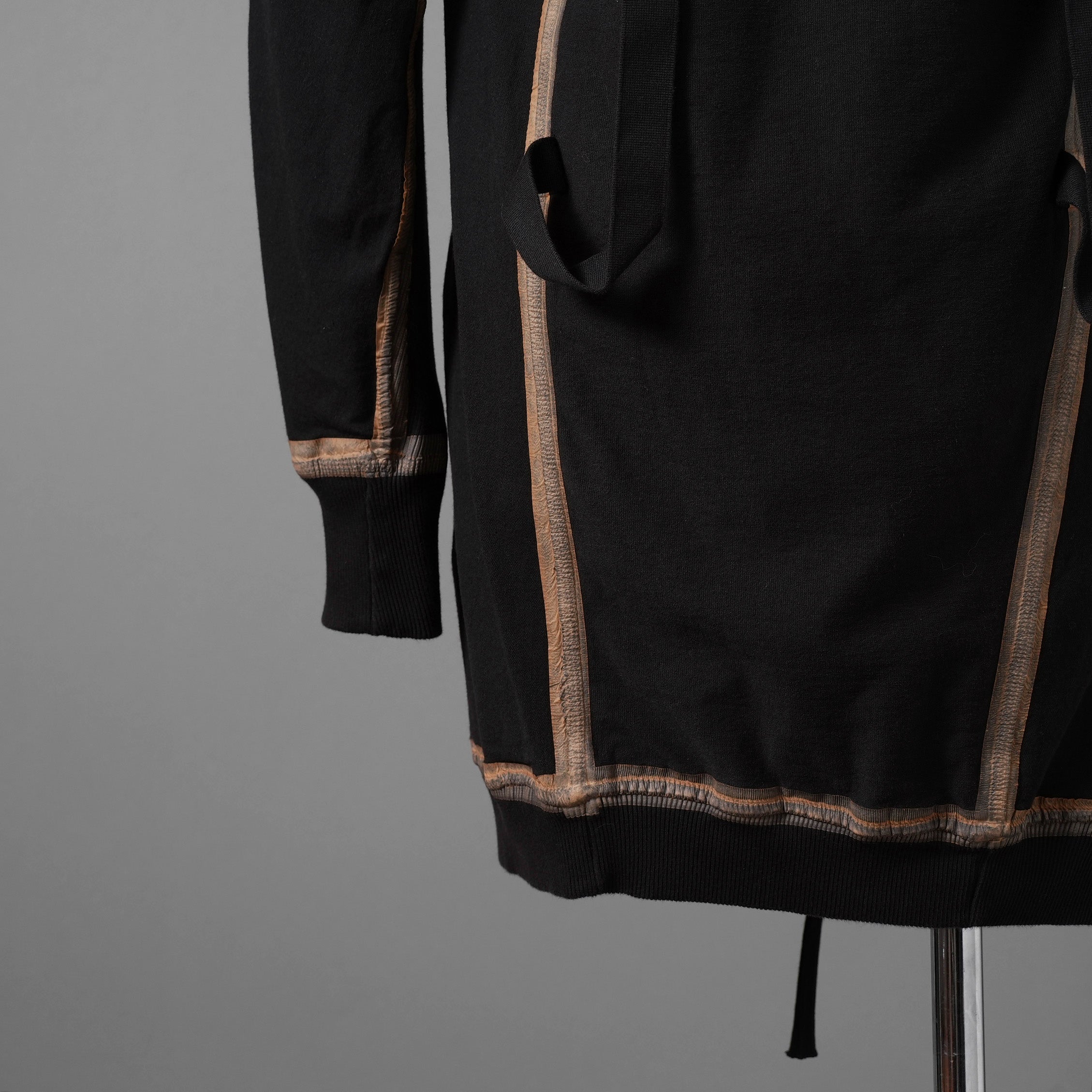 希少 BORIS BIDJAN SABERI ボリスビジャンサベリ / HYBRID ZIPPER3.1 ST  long Hooded Zip Jacket - Reversible - Seam Taped - Object Dyed / FKU10001 + FTO00002 / ロング フーディー ジャケット / size S (BLACK）