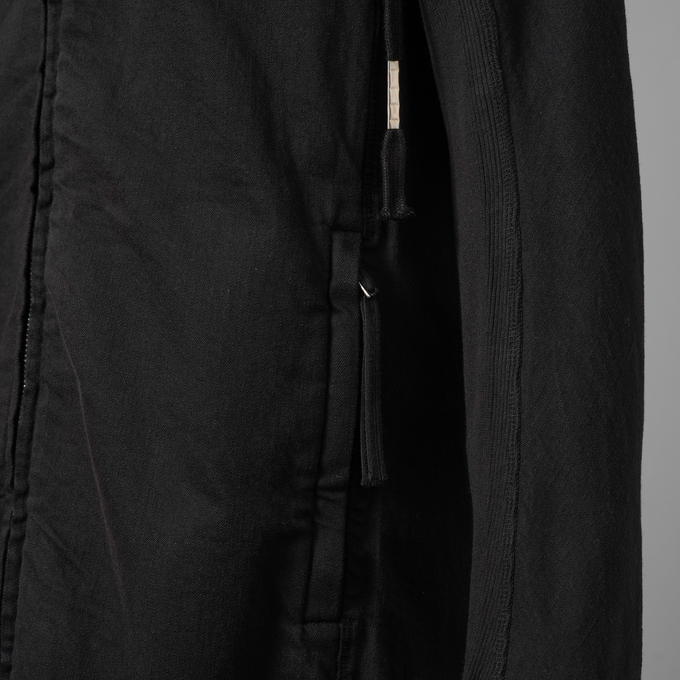 希少 BORIS BIDJAN SABERI ボリスビジャンサベリ / HYBRID ZIPPER3.1 ST  long Hooded Zip Jacket - Reversible - Seam Taped - Object Dyed / FKU10001 + FTO00002 / ロング フーディー ジャケット / size S (BLACK）