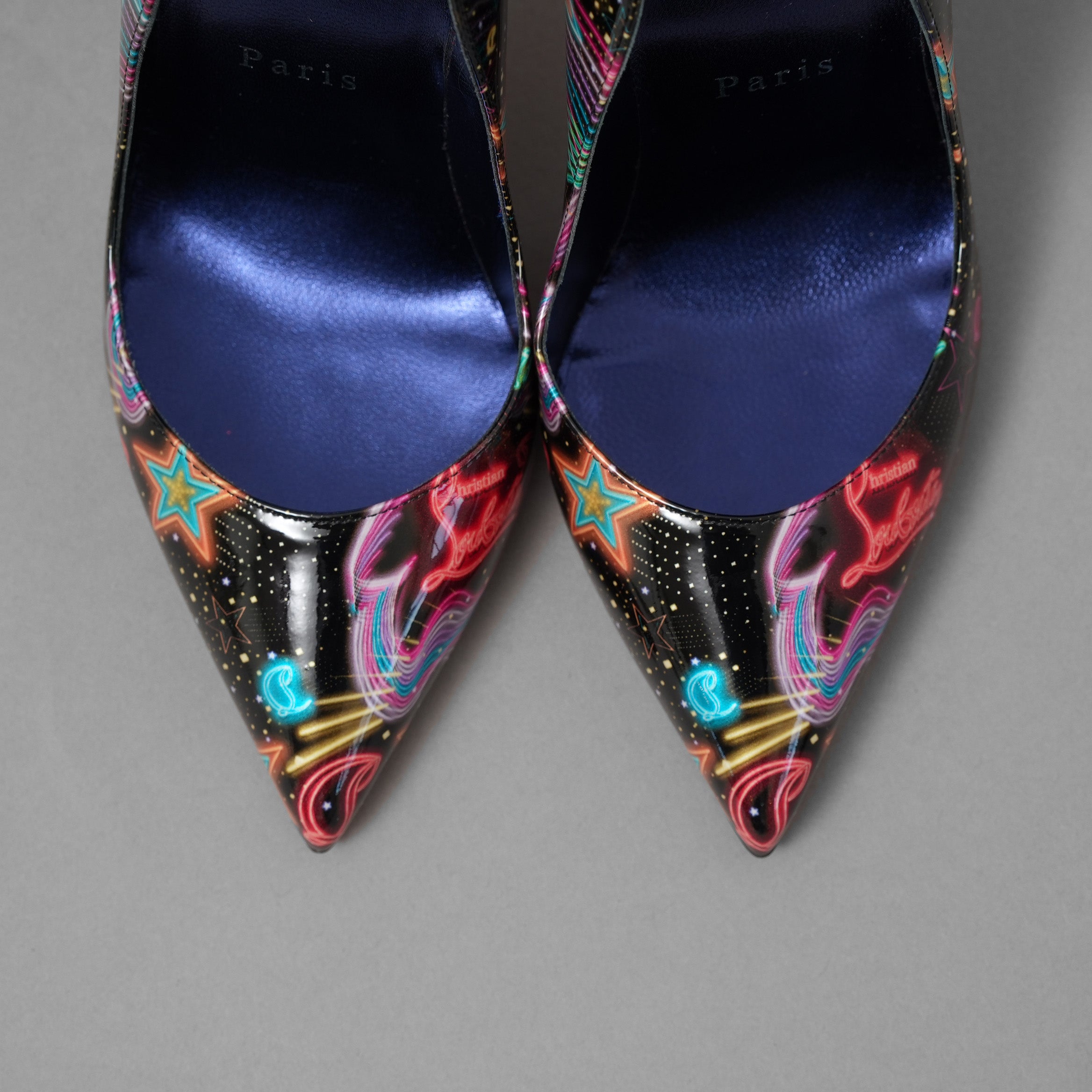 未使用 Christian Louboutin クリスチャン ルブタン / 23SS  ホット・チック Hot Chick  パテント スターライト パンプス シューズ / size 36 (23cm) BLACK レディース