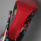 未使用 Christian Louboutin クリスチャン ルブタン / 23SS  ホット・チック Hot Chick  パテント スターライト パンプス シューズ / size 36 (23cm) BLACK レディース