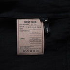 ZIGGY CHEN ジギーチェン / 24AW 美品 Stand Collar Long Shirt / リネン 長袖シャツ / OM2430722 /size 44 （BLACK）