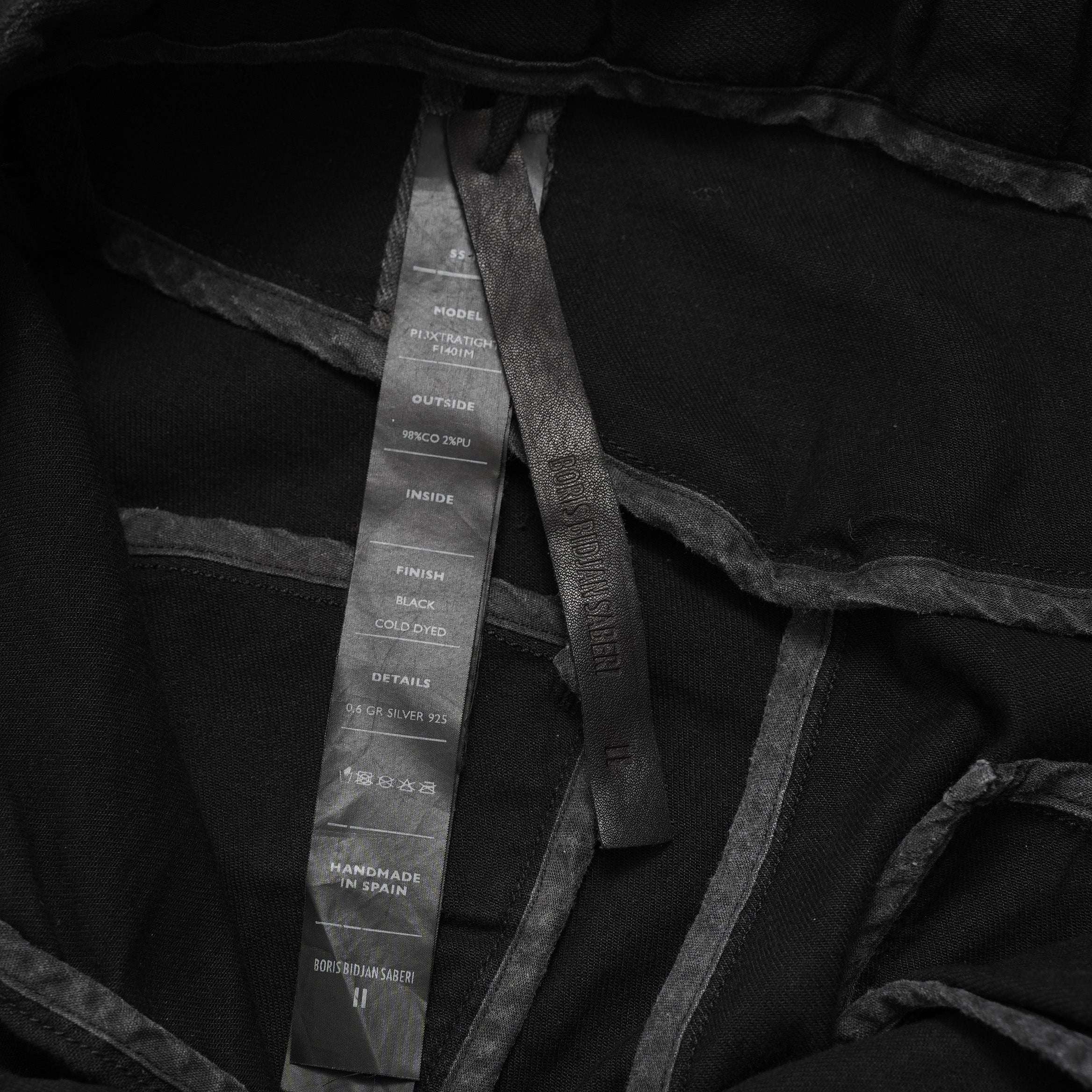 BORIS BIDJAN SABERI ボリスビジャンサベリ / 16SS P13 XTRATIGHT F1401M タイトフィット ストレッチデニム パンツ  / size  S (BLACK COLD DYED)
