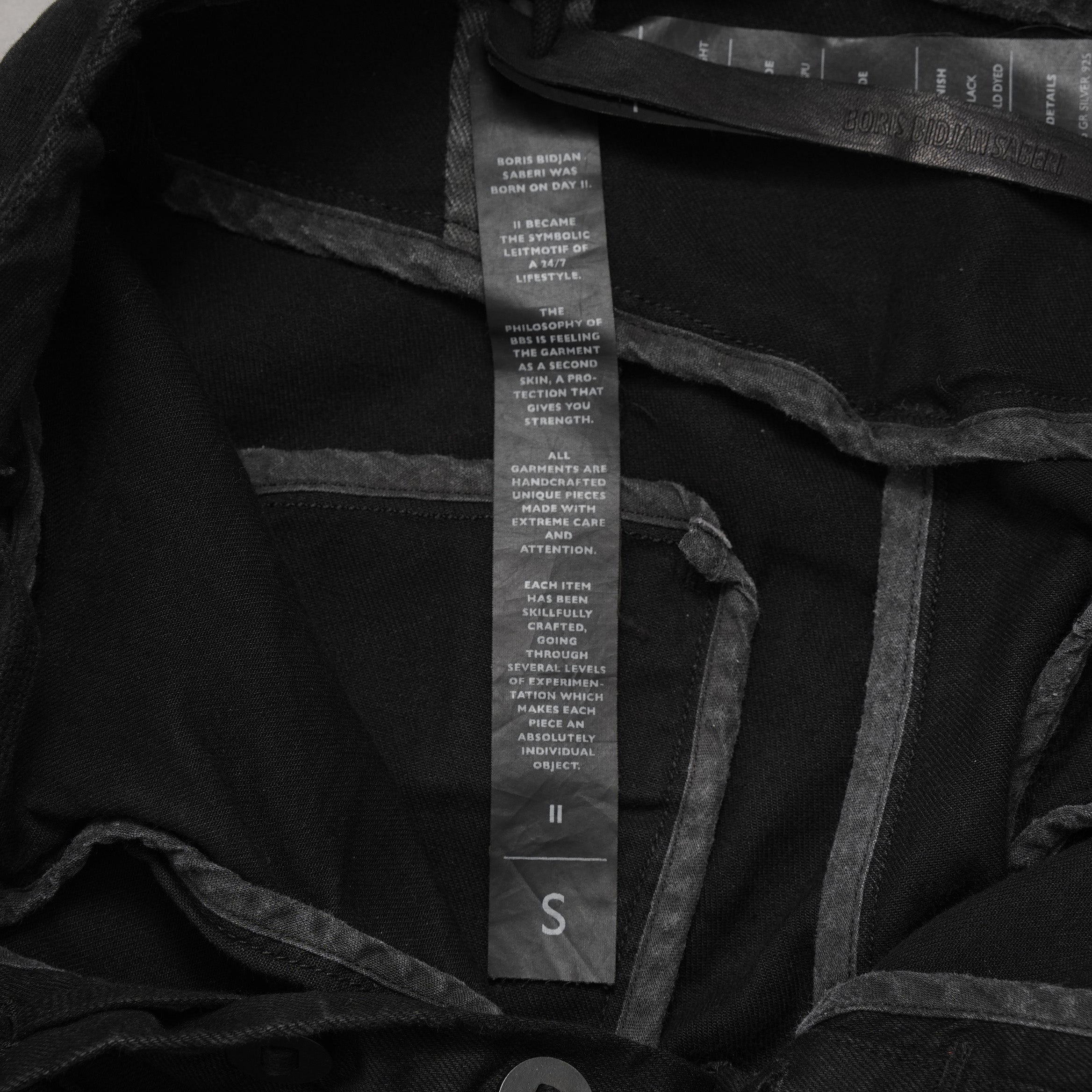 BORIS BIDJAN SABERI ボリスビジャンサベリ / 16SS P13 XTRATIGHT F1401M タイトフィット ストレッチデニム パンツ  / size  S (BLACK COLD DYED)