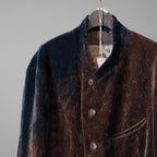 未使用 ZIGGY CHEN ジギーチェン / 25AW Velvet Stand Collar Blazer / ジャケット / 0M2530905 / size 44 (NAVY x BROWN）