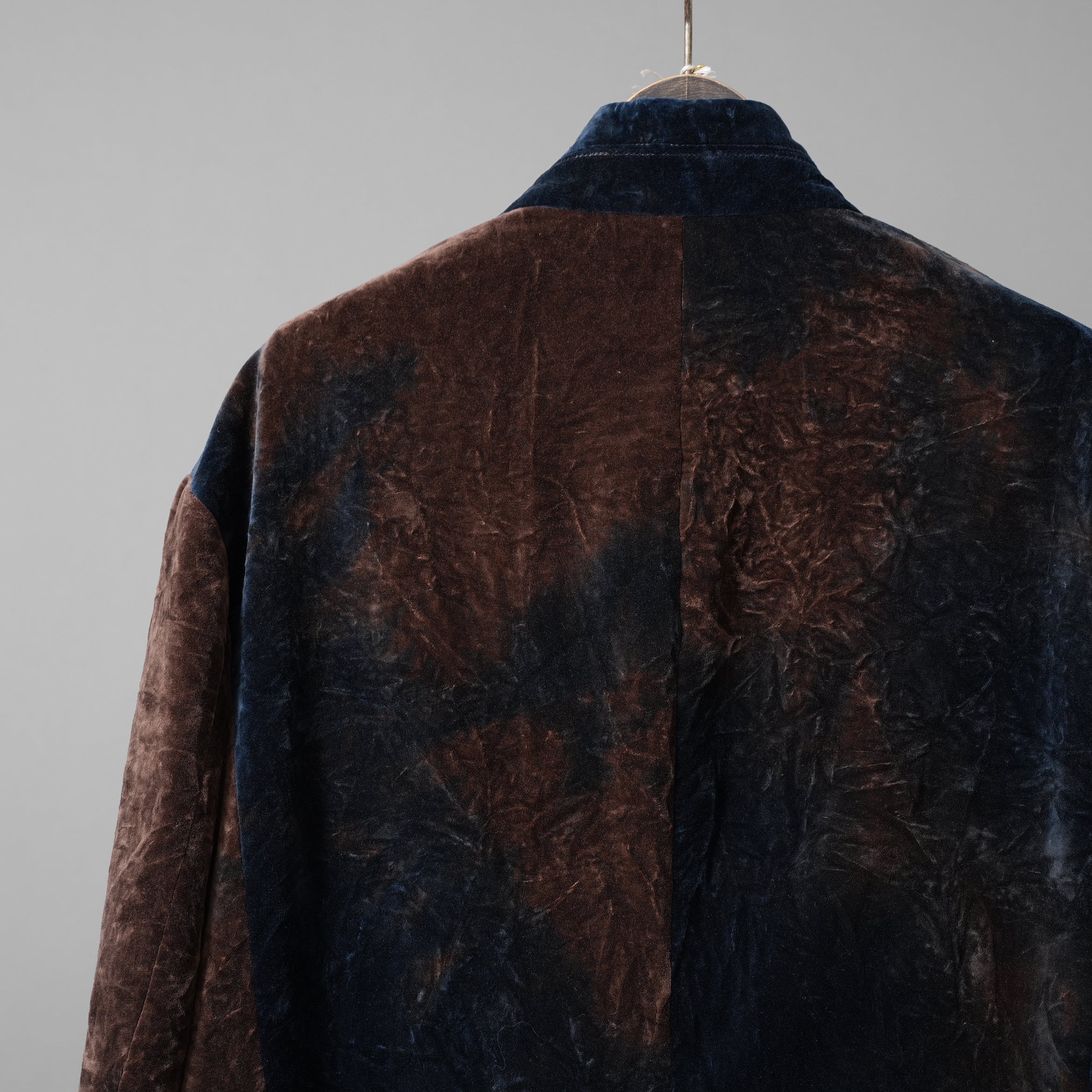 未使用 ZIGGY CHEN ジギーチェン / 25AW Velvet Stand Collar Blazer / ジャケット / 0M2530905 / size 44 (NAVY x BROWN）