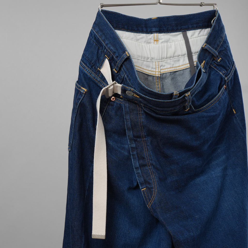 KAZUYUKI KUMAGAI ATTACHMENT カズユキクマガイ アタッチメント / 美品 19AW ラップデニム パンツ / KP93-031 / size 2 (INDIGO)