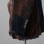 未使用 ZIGGY CHEN ジギーチェン / 25AW Velvet Stand Collar Blazer / ジャケット / 0M2530905 / size 44 (NAVY x BROWN）