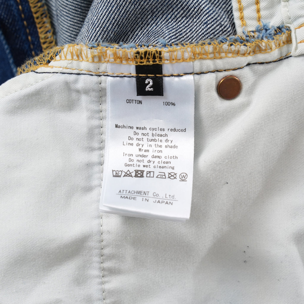KAZUYUKI KUMAGAI ATTACHMENT カズユキクマガイ アタッチメント / 美品 19AW ラップデニム パンツ / KP93-031 / size 2 (INDIGO)