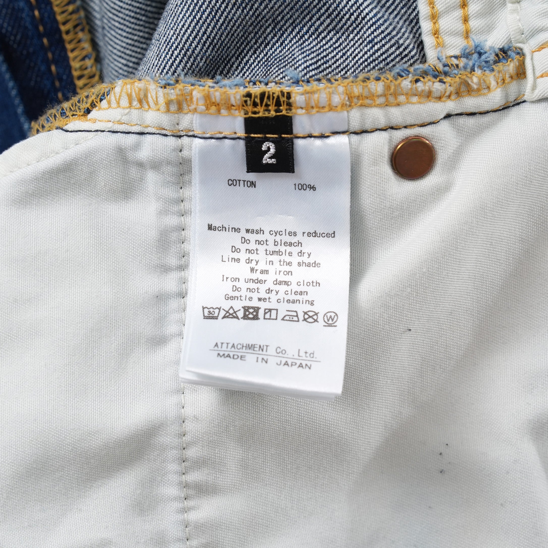 KAZUYUKI KUMAGAI ATTACHMENT カズユキクマガイ アタッチメント / 美品 19AW ラップデニム パンツ / KP93-031 / size 2 (INDIGO)