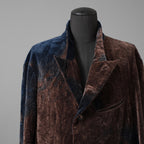 未使用 ZIGGY CHEN ジギーチェン / 25AW Velvet Stand Collar Blazer / ジャケット / 0M2530905 / size 44 (NAVY x BROWN）