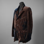 未使用 ZIGGY CHEN ジギーチェン / 25AW Velvet Stand Collar Blazer / ジャケット / 0M2530905 / size 44 (NAVY x BROWN）